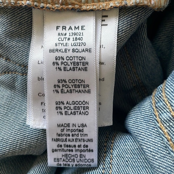 Frame denim Le Garçon in Berkley Square jeans, size 26 - Picture 4 of 10